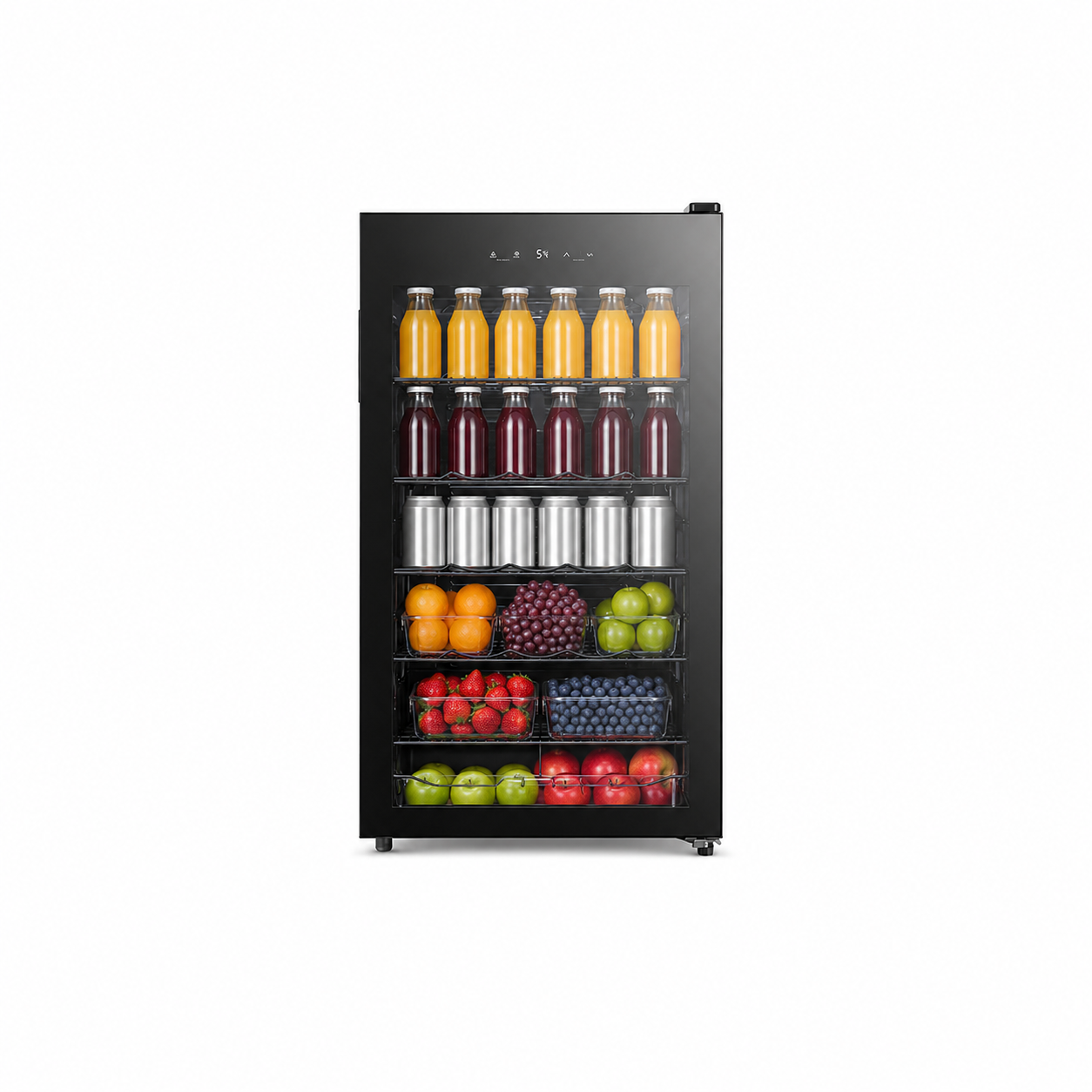 Midea Minibar Refrigerator - 93 Ltr - GLASS BLACK - (MDRW150FGG)