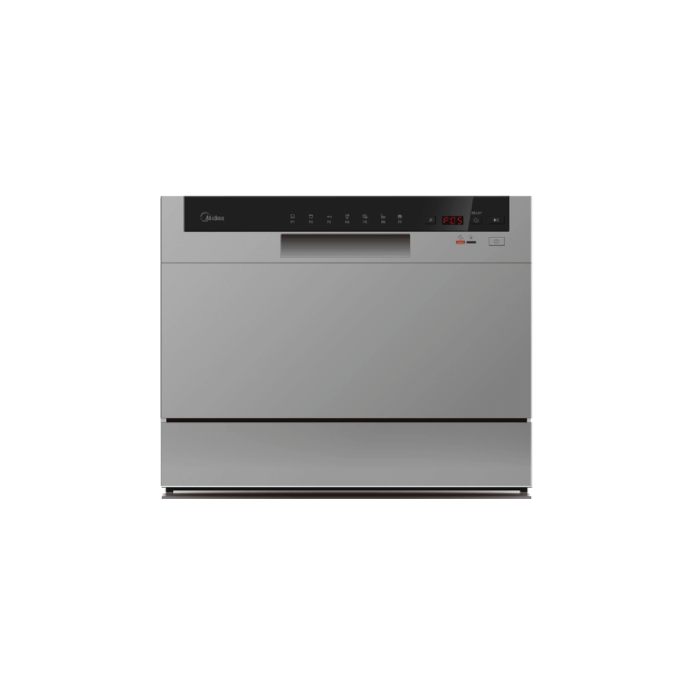 Midea Counter Dishwasher - 6 Sets - 7 Programs - 1 pasket- Silver - (WQP6-3602F) Midea Counter Dishwasher - 6 Sets - 7 Programs - 1 pasket- Silver - (WQP6-3602F)