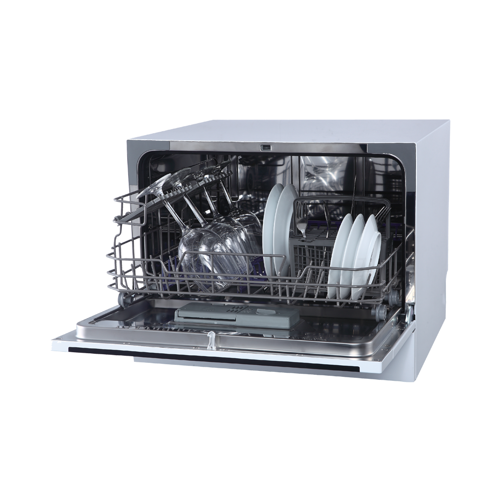 Midea Counter Dishwasher - 6 Sets - 7 Programs - 1 pasket- Silver - (WQP6-3602F) Midea Counter Dishwasher - 6 Sets - 7 Programs - 1 pasket- Silver - (WQP6-3602F)
