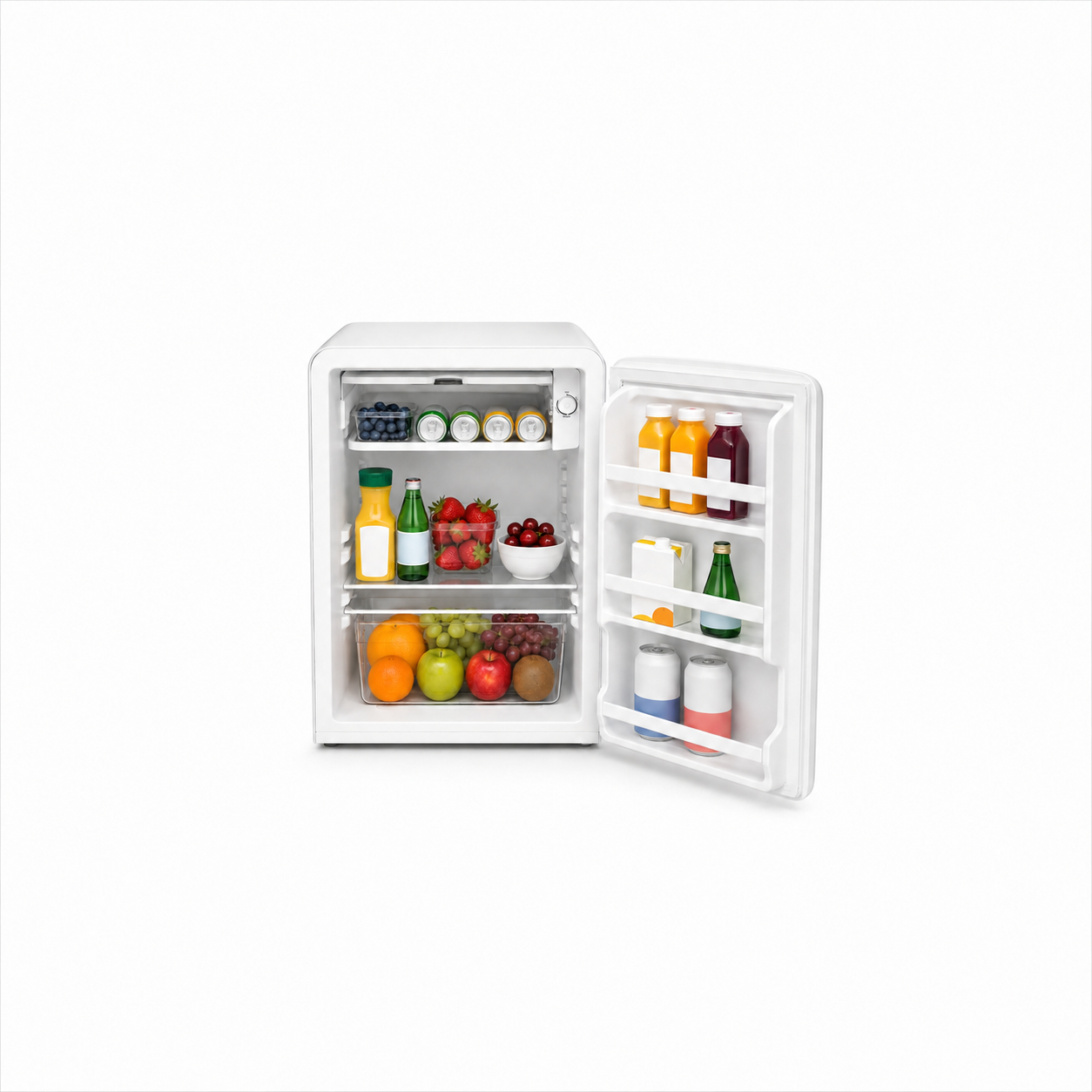 Midea Minibar Refrigerator - 93 Ltr - White - (MDRD142SLF01)