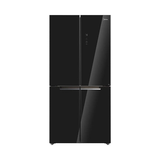 Midea 4 Door Refrigerator - 474Ltr - black glass - (MDRF632FIF)