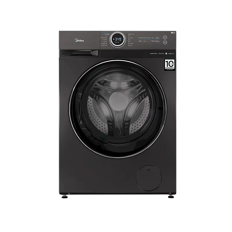 Midea Washing Machine - 10 Kg - 15 Programs - 1400 RPM - Silver - MF200W100WB/T