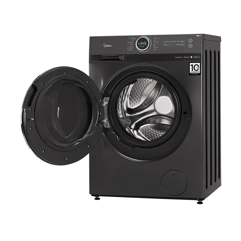 Midea Washing Machine - 10 Kg - 15 Programs - 1400 RPM - Silver - MF200W100WB/T