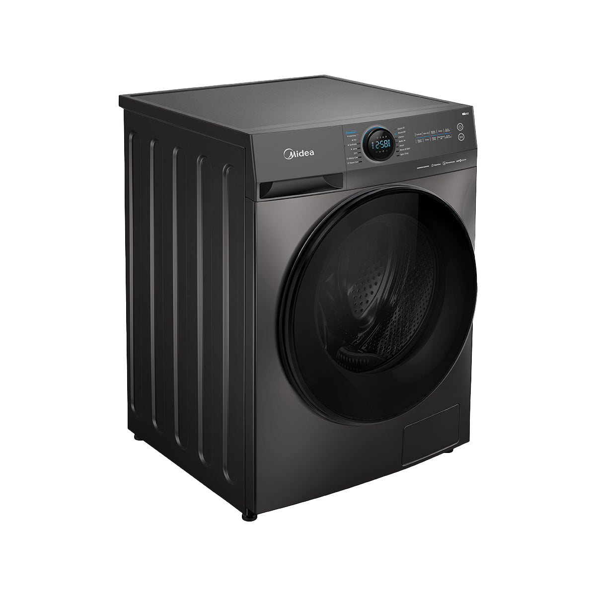 Midea Washing Machine - 9 Kg - 14 Programs - 1400 RPM - Titanium Grey - MF200W90WB/T Midea Washing Machine - 9 Kg - 14 Programs - 1400 RPM - Titanium Grey - MF200W90WB/T