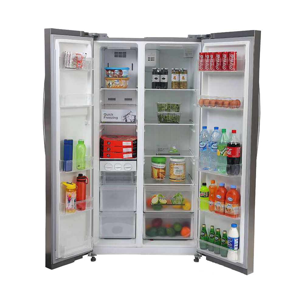 Midea Side By Side Refrigerator - 548 Ltr - Stainless Steel - (MDRS710FGF02) Midea Side By Side Refrigerator - 548 Ltr - Stainless Steel - (MDRS710FGF02)