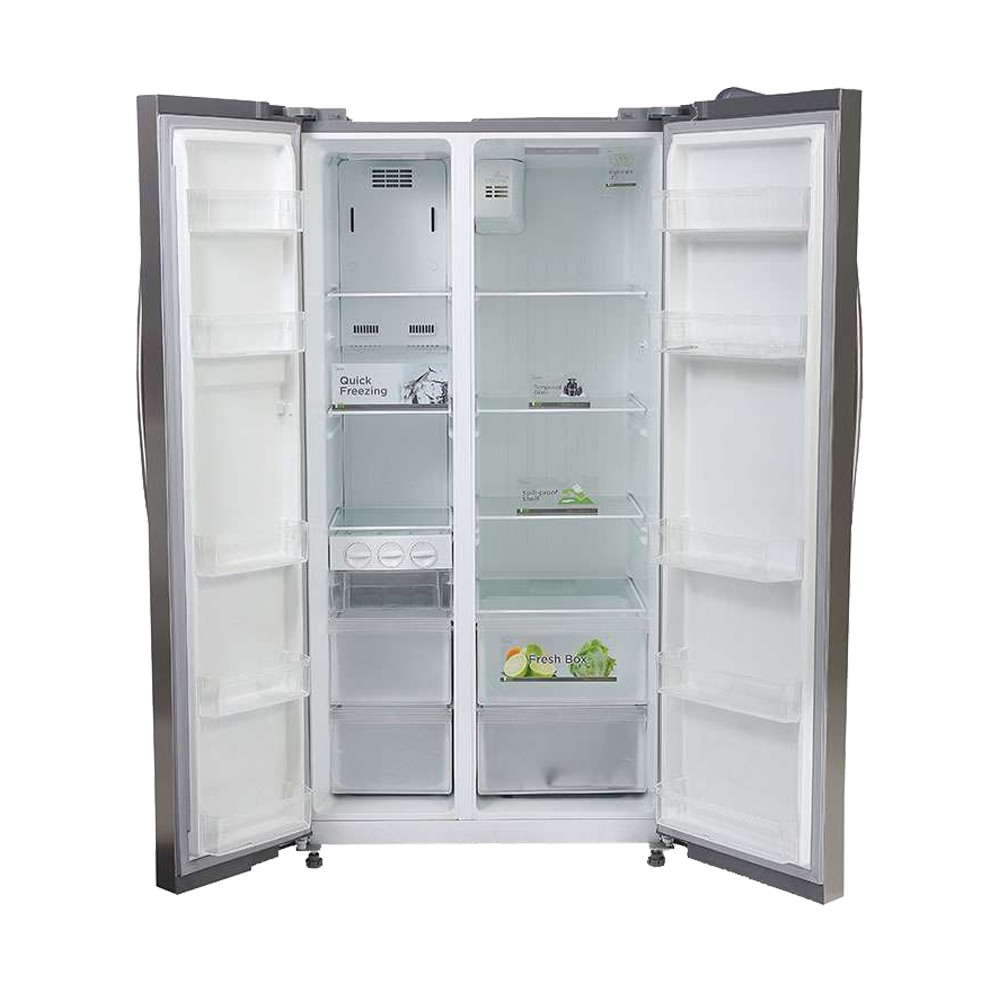 Midea Side By Side Refrigerator - 548 Ltr - Stainless Steel - (MDRS710FGF02) Midea Side By Side Refrigerator - 548 Ltr - Stainless Steel - (MDRS710FGF02)