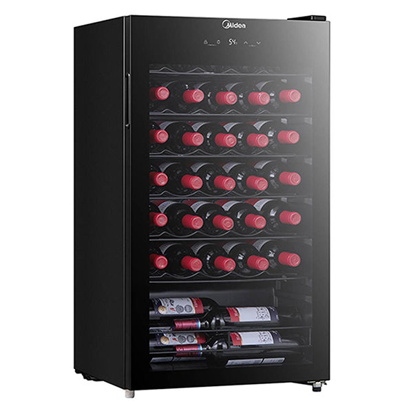 Midea Minibar Refrigerator - 93 Ltr - GLASS BLACK - (MDRW150FGG) Midea Minibar Refrigerator - 93 Ltr - GLASS BLACK - (MDRW150FGG)