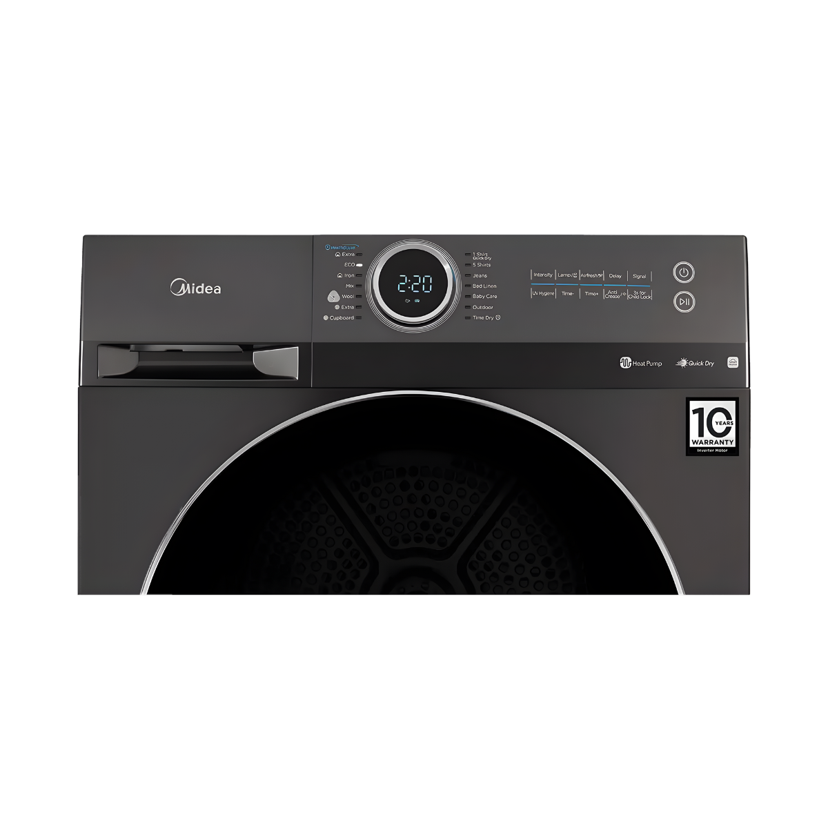 Midea Front Load Dryer - 10Kg - 14 Programs - Smart Control - Anti-Crease - MD200H100WB/T