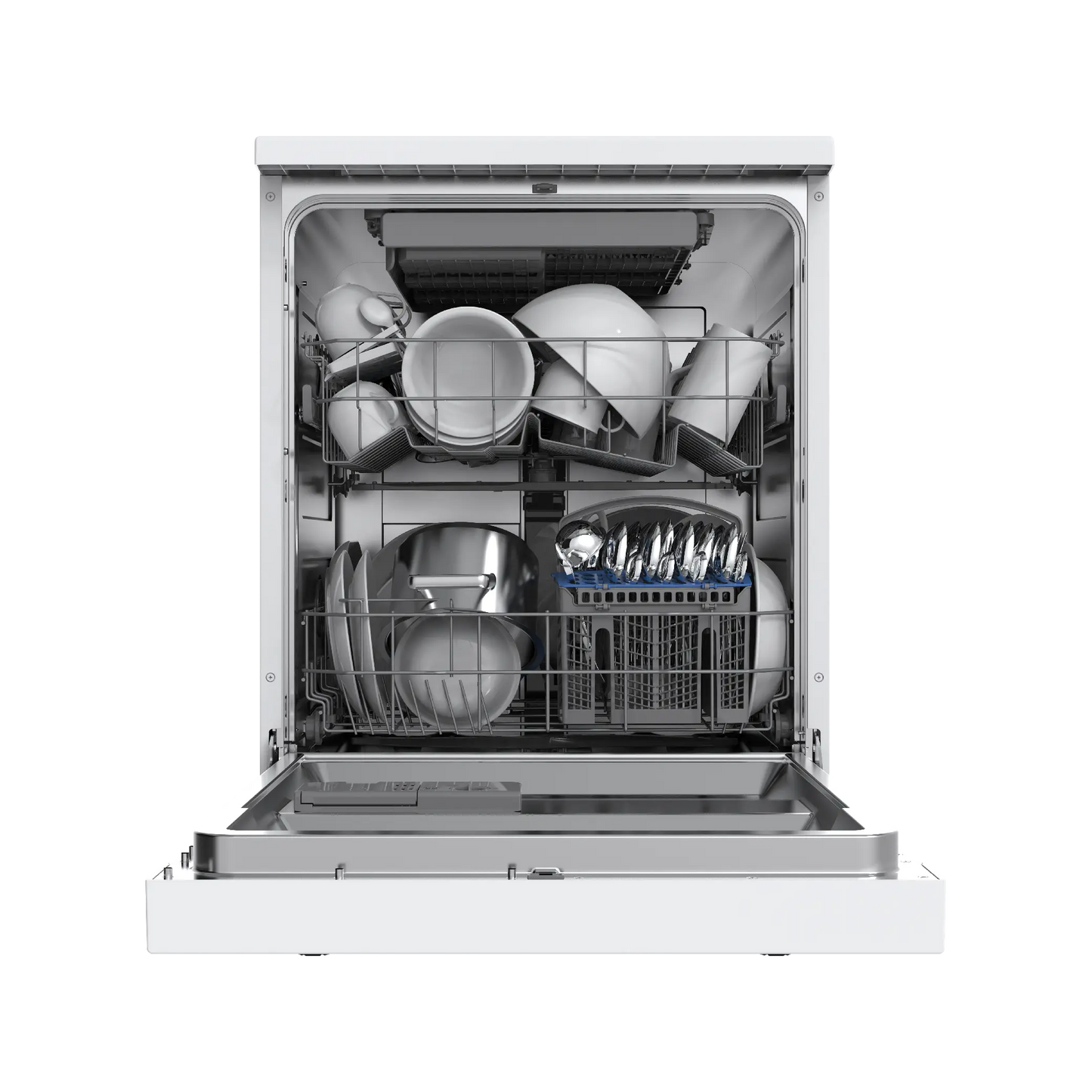 Midea  Free Standing Dishwasher - 14 Place - 5 Programs - 3 sprays - White - (WQP14-5201C(W))