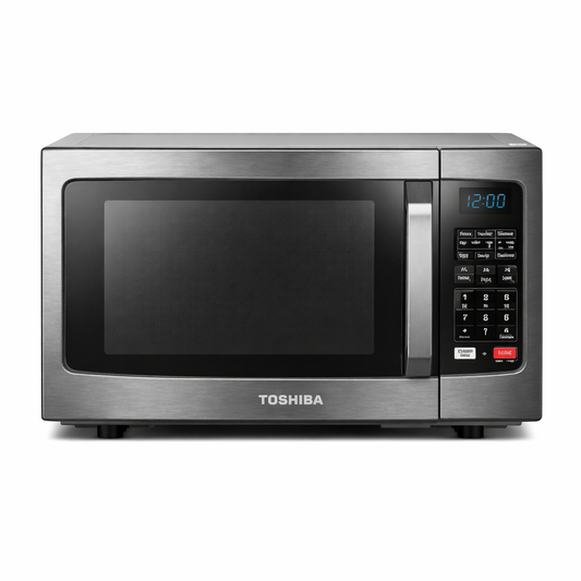 Toshiba  Microwave  - 42L - 1100 Watt - With Grill & Fan 3-in-1  - Black Stainless - (ML-EC42S(BS))