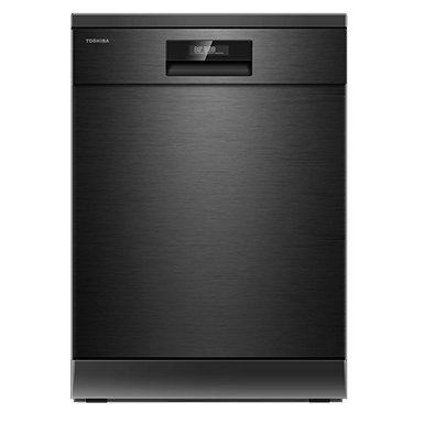 Toshiba Dish Washer - 15 Sets - 8 Programs - 3 sprays - black steal - (DW-15F(BS))