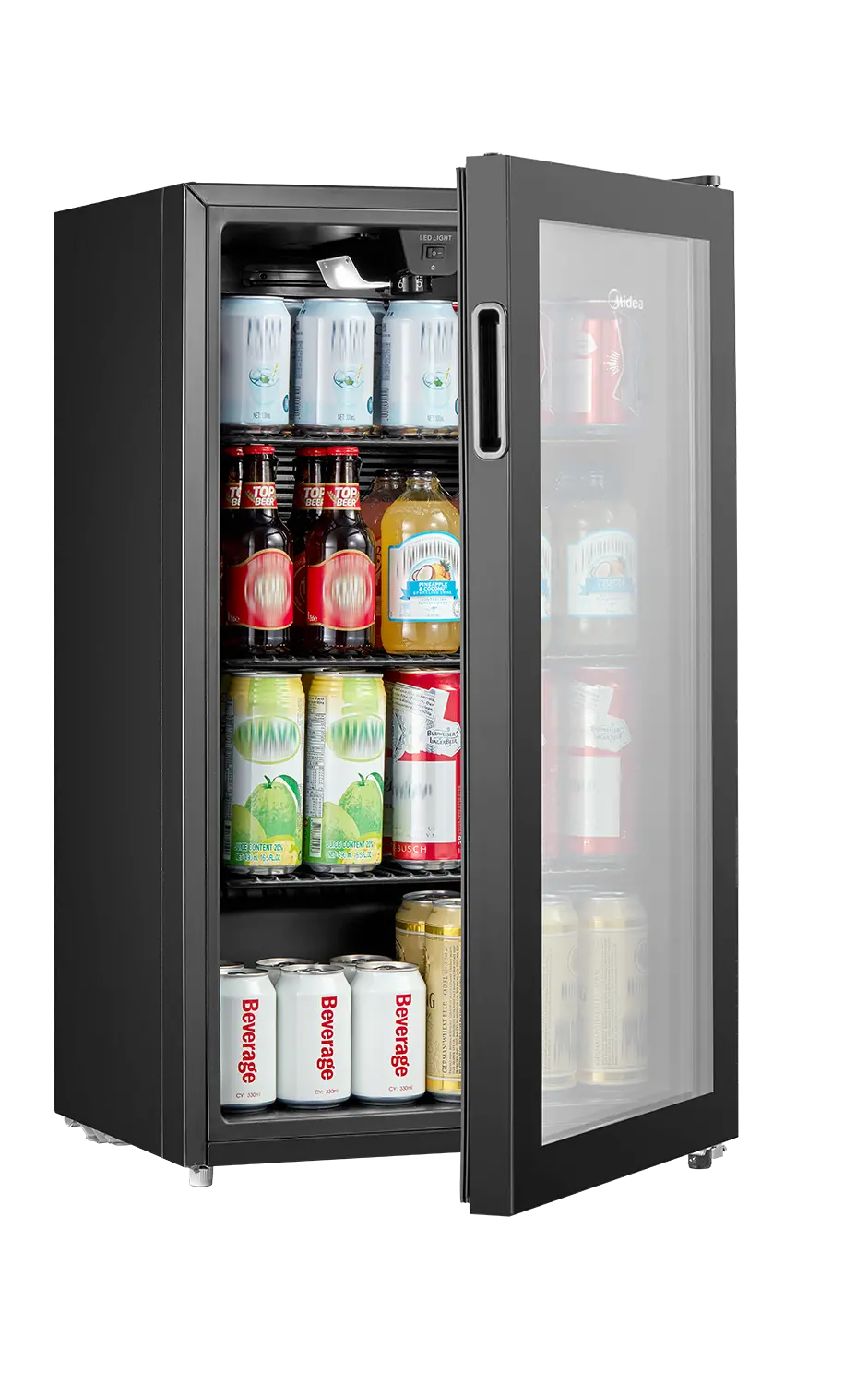 Midea Minibar Refrigerator - 93 Ltr - GLASS BLACK - (MDRW150FGG) Midea Minibar Refrigerator - 93 Ltr - GLASS BLACK - (MDRW150FGG)