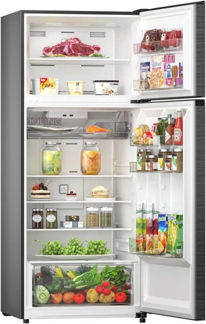 Toshiba Top Mount Refrigerator - 554 Ltr - Stainless Steel - (GR-RT735WE(04))