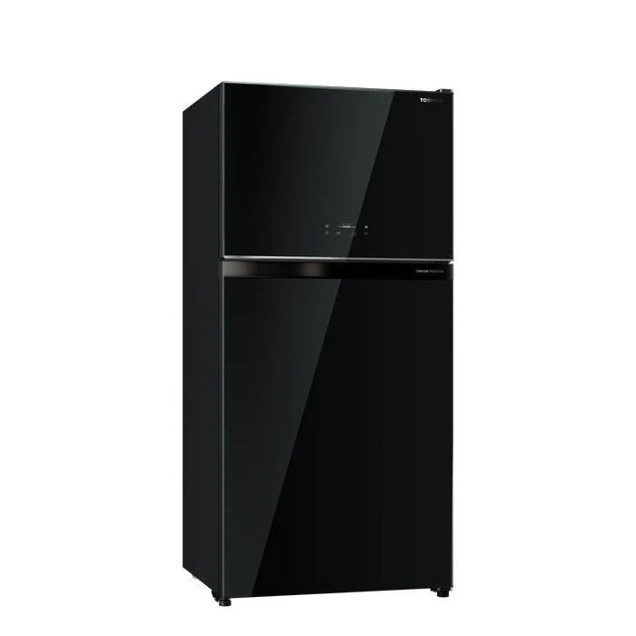 Toshiba Top Mount Refrigerator - 554 Ltr - Black-Glass - (GR