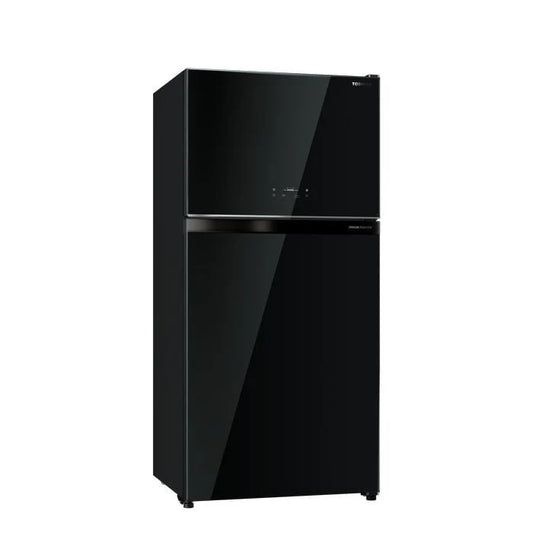 Toshiba Top Mount Refrigerator - 554 Ltr - Black-Glass - (GR-RT735WE(XK))