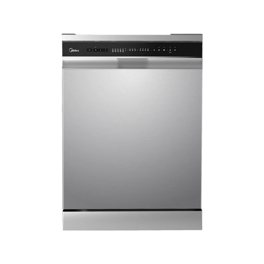 Midea Dishwasher -14 sets - 8 Programs - 3 baskets -  Silver - (WQP14-W7633C(S))