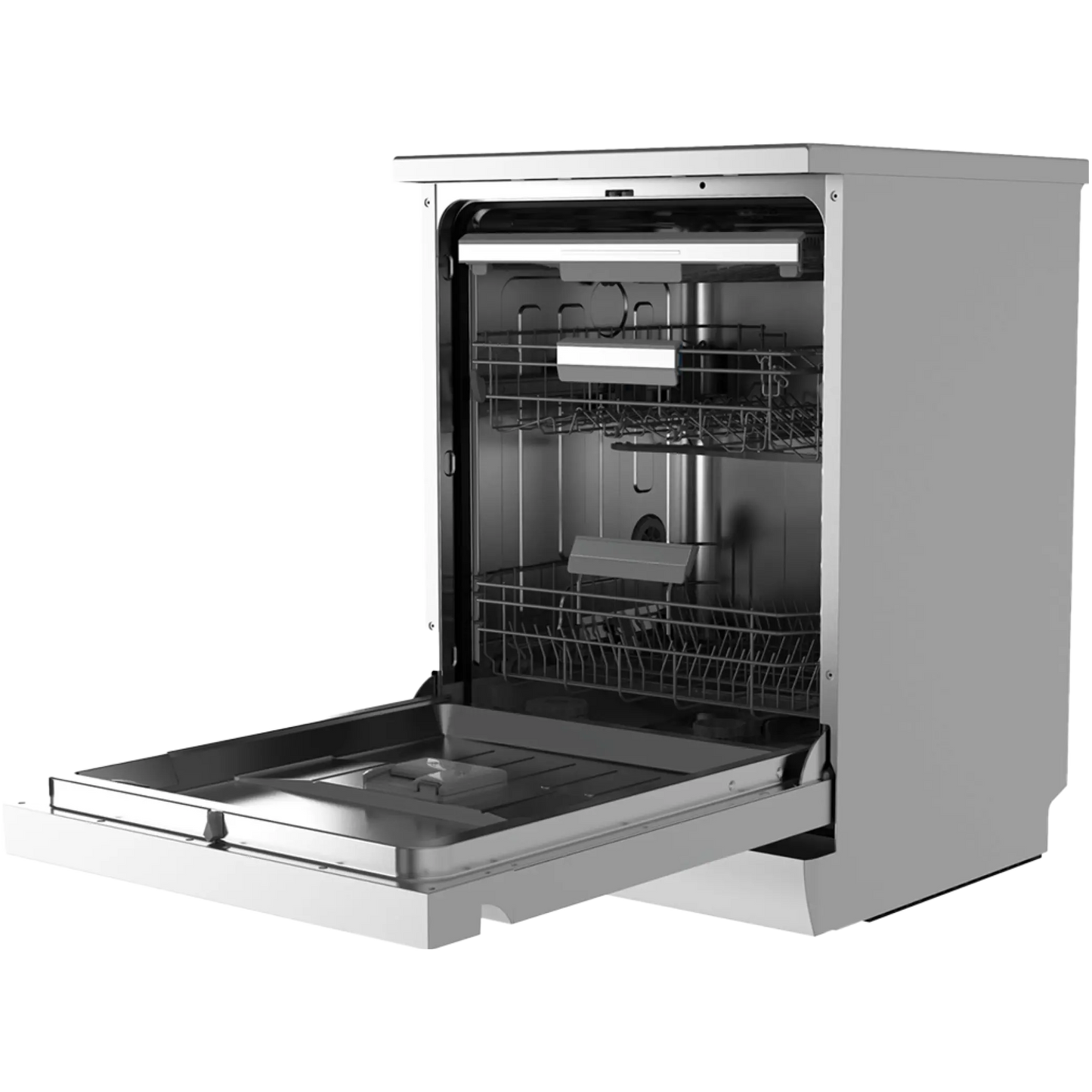 Midea Dishwasher -14 sets - 8 Programs - 3 baskets -  Silver - (WQP14-W7633CS)