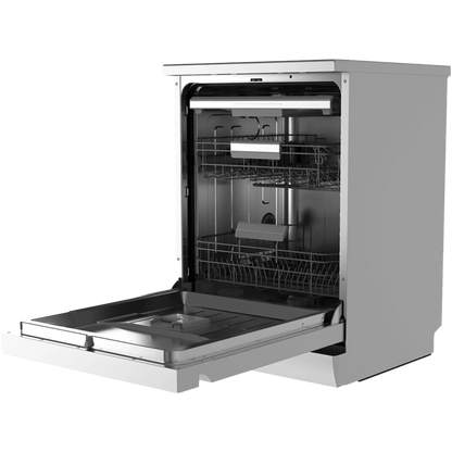 Midea Dishwasher -14 sets - 8 Programs - 3 baskets -  Silver - (WQP14-W7633CS)